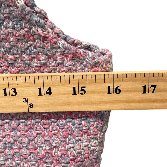 Forever 21 Marled Knit Sweater Tank Crop Top Pink Blue M - Picture 4 of 7